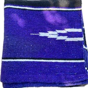 Horse Blanket Purple Black and White Handmade 30x62